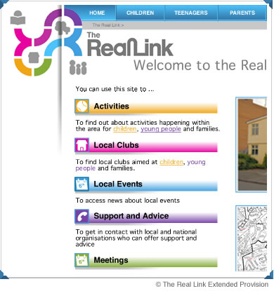 The Real Link website